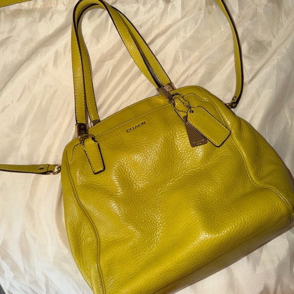 Coach Handbags - Coach Madison Minetta—acid green